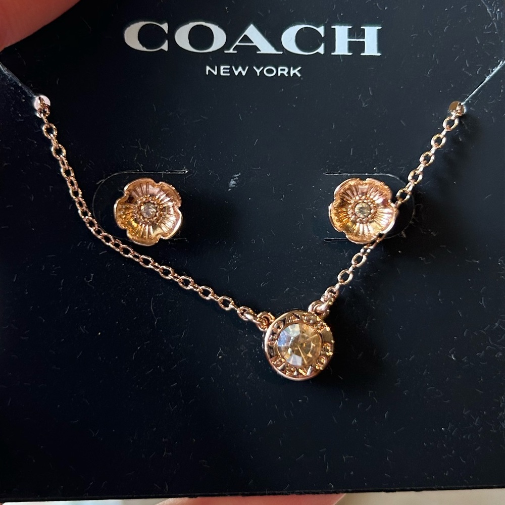 Coach earring/necklace set